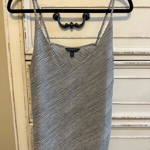 Banana Republic Navy and White Striped Top